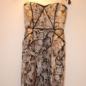 snakeskin cocktail dress